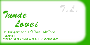 tunde lovei business card